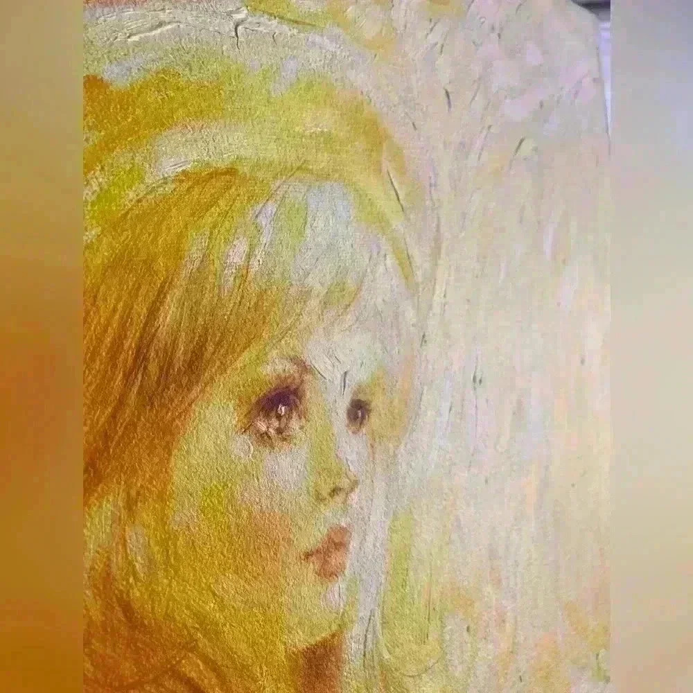 Beautiful Roy Austin Original Handmade Painting Blonde Girl - Picture 10 of 14